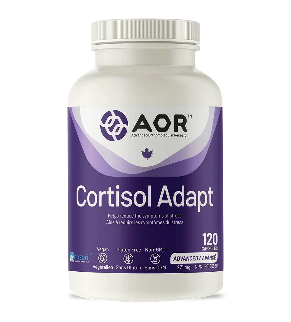 Cortisol Adapt - Aide à réduire les symptômes du stress - AOR - 120 capsules