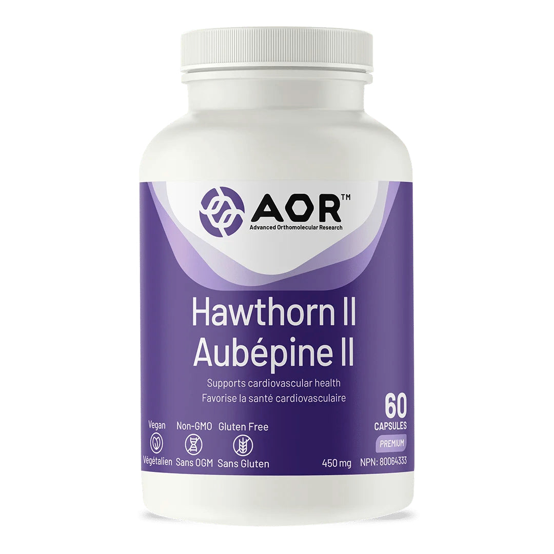 Hawthorn II - Aubépine - Favorise la santé cardiovasculaire - AOR - 60 capsules