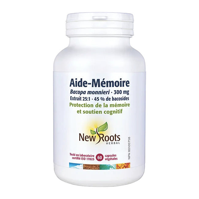 Aide-Mémoire - Bacopa monnieri - New Roots - 60 capsules – ikigai-sante