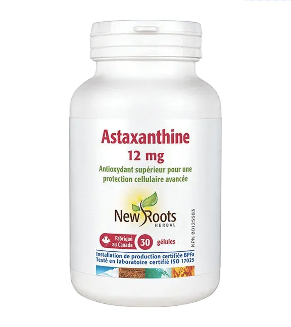 Astaxanthine - 12mg - Protection cellulaire - New Roots - 30 gélules