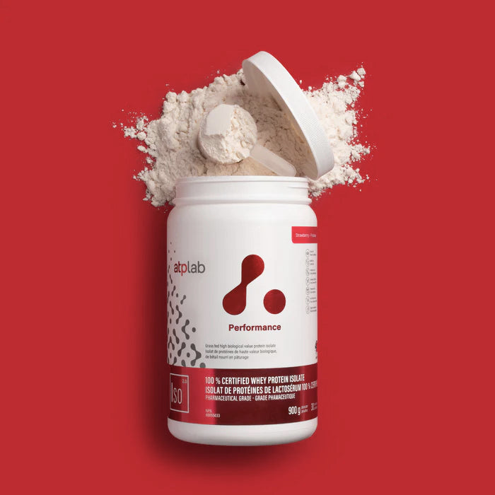 Isolat de protéines de lactosérum - Atp Lab - Chocolat ou Vanille ou Fraise - 30 portions (900g)