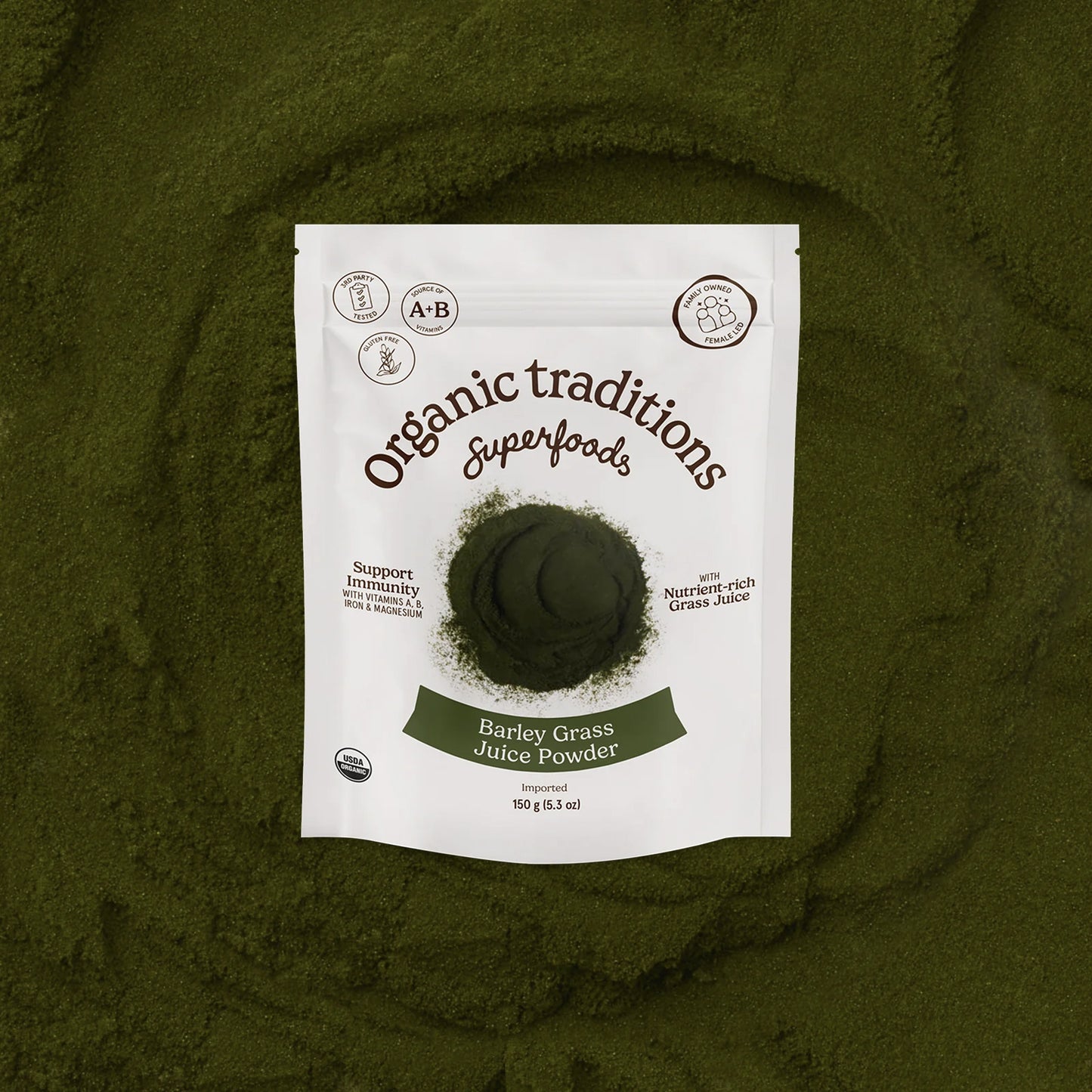 Jus d'Herbe d'Orge biologique - Organic Traditions Superfoods - 150g