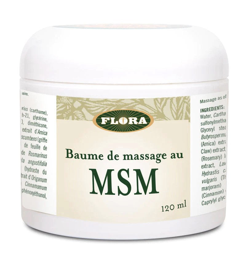 Baume de massage au MSM - Flora - 120ml