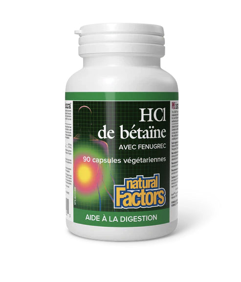 Bétaïne HCL avec Fenugrec - Natural Factors - 180 capsules