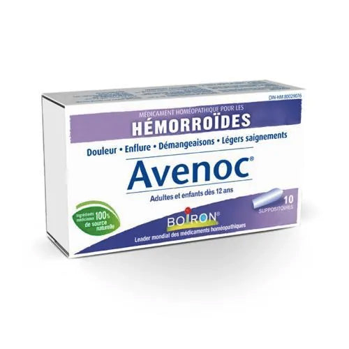 Avenoc - Hémorroïdes - Boiron - 10 suppositoires
