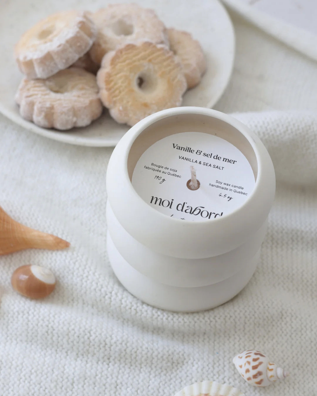 Bougie de soja Bubble - Vanille & Sel de mer - Moi D'abord - 190g