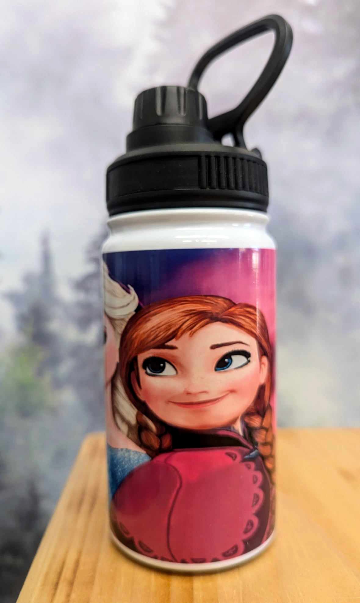 Gourde isotherme sports 12 0z anti-fuite - Elsa, Anna, Olaf
