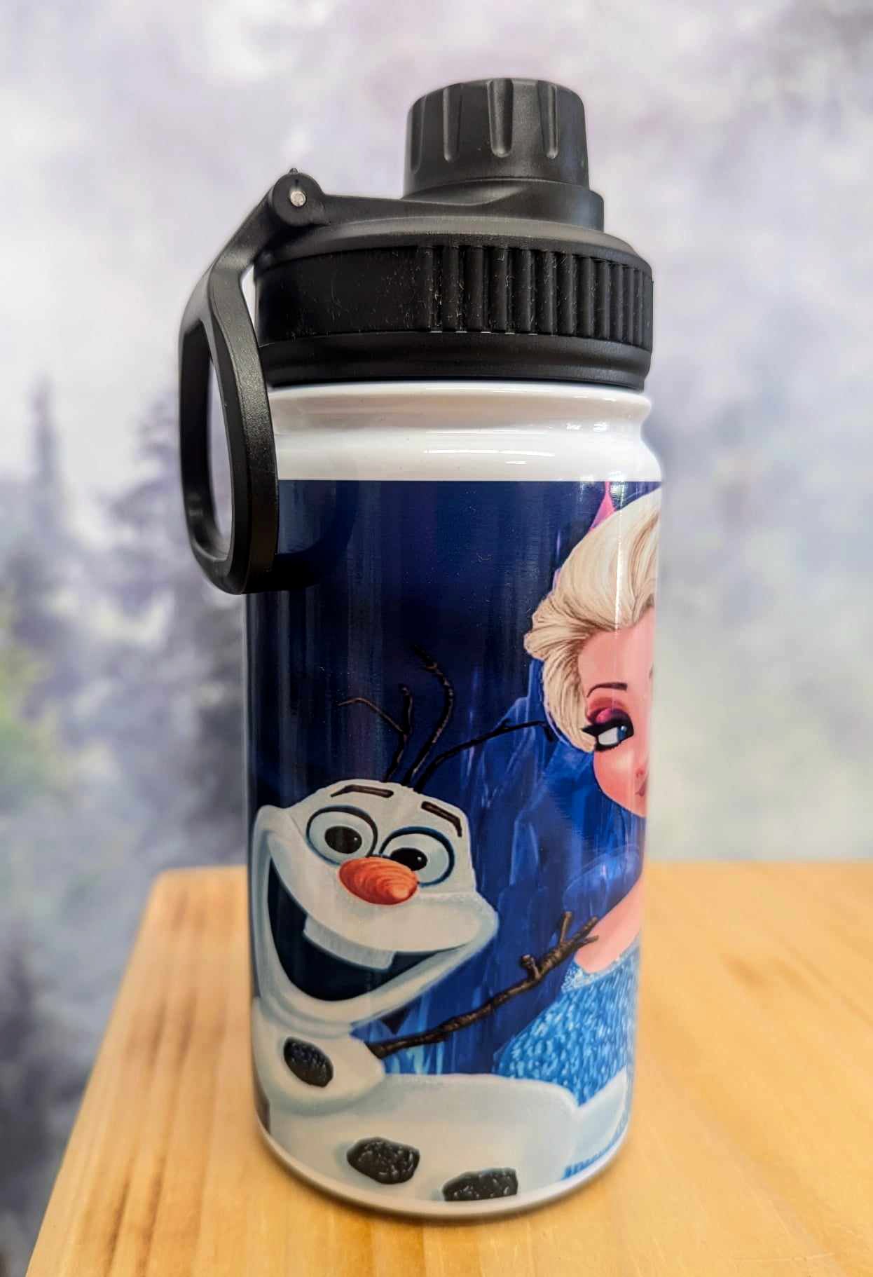 Gourde isotherme sports 12 0z anti-fuite - Elsa, Anna, Olaf