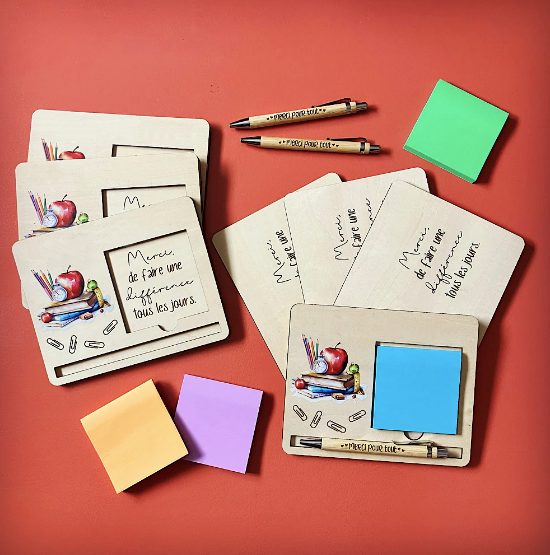 Porte Bloc-Notes - Cadeau pour enseignant(e) et professeur(e)