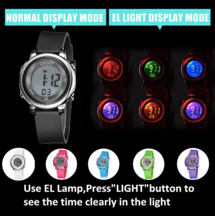 Montre numérique OHSEN blanc