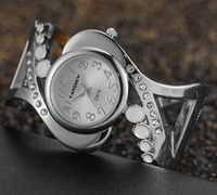 Montre bangle Cansnow  argent et blanc