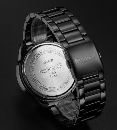 Montre Curren métal noir pour hommes