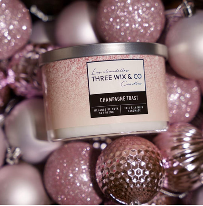 Chandelle Champagne Toast - Three Wix & Co