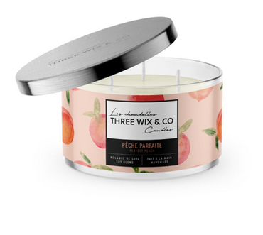 Chandelle de soya - Pêche Parfaite - Three Wix & Co