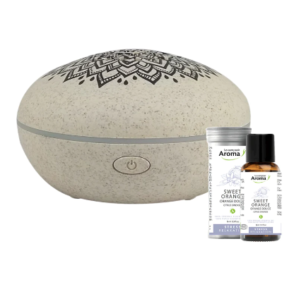 Diffuseur d'huiles essentielles portatif par ventilation - Mandala - Comptoir Aroma
