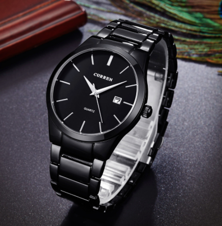 Montre Curren noire pour hommes