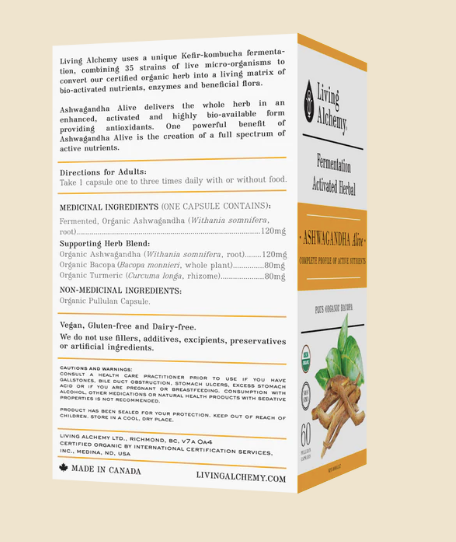 Ashwagandha - Living Alchemy - 60 capsules