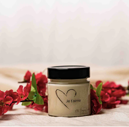 Chandelle de soya - Je t'aime. - P'tites Bougies Création