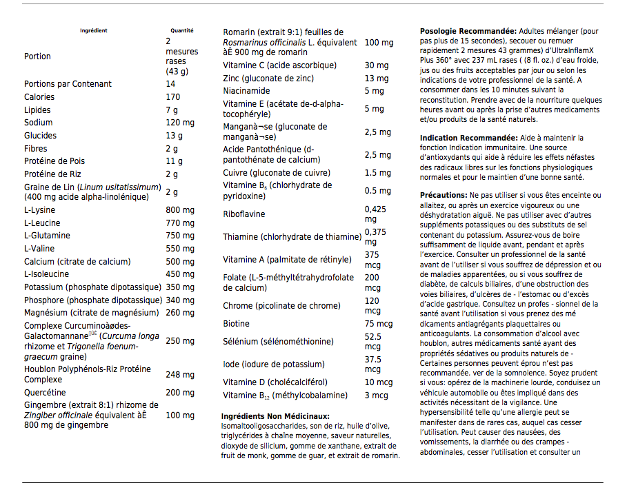 UltraInflamX Plus 360 - Metagenics - 616g