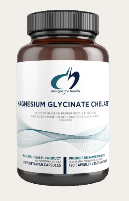 Magnésium Glycinate Complex - Designs for health - 120 capsules
