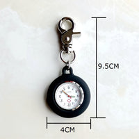 Petite montre de poche caoutchouc + mousqueton