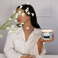 Chandelle de soya 3 mèches - Fleurs de coton - Three Wix & co