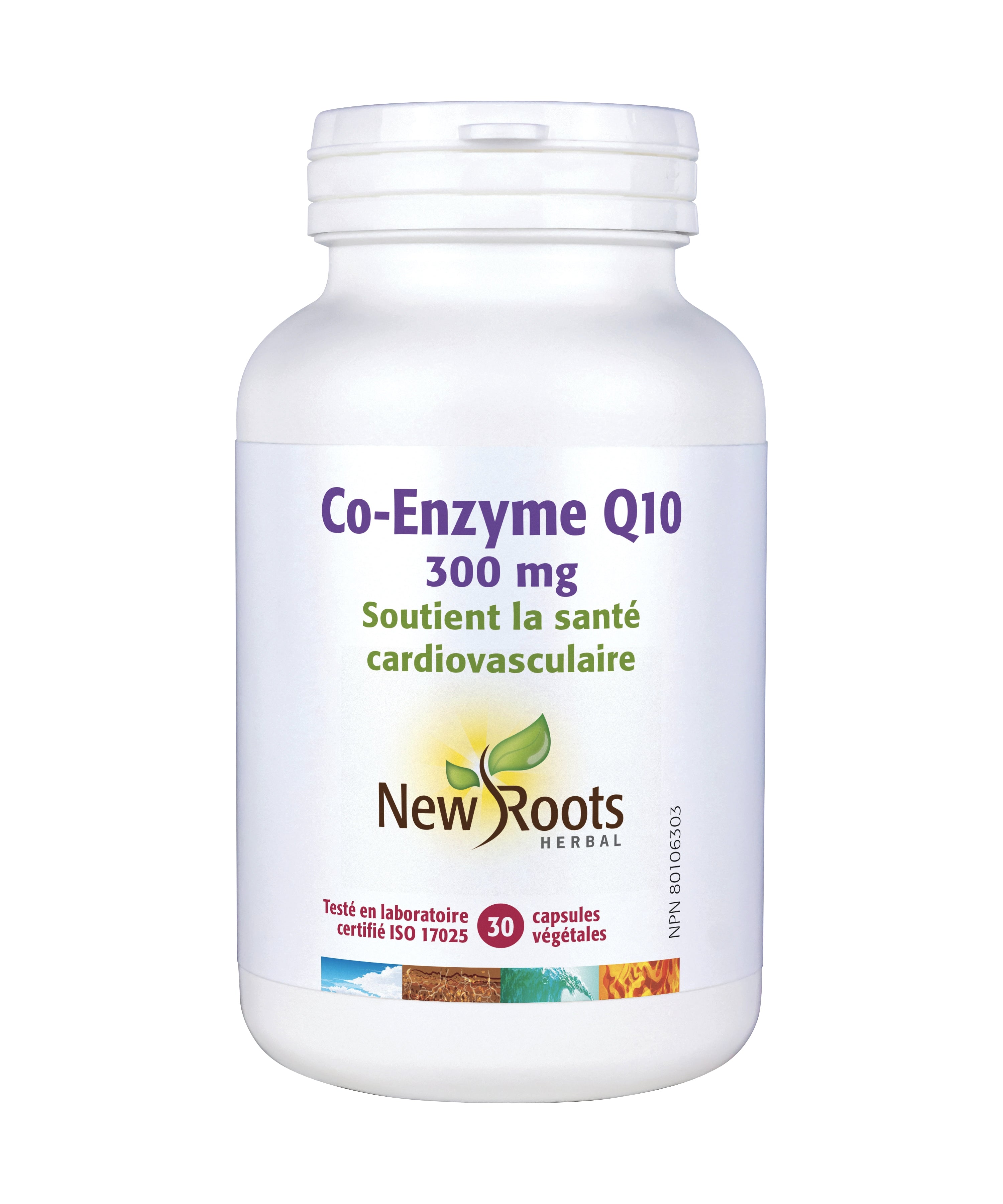 Co-Enzyme Q10 - 300mg - Santé cardiovasculaire - New Roots - 30 capsules