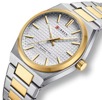 Curren - Montre pour hommes bracelet en acier inoxydable 2 tons