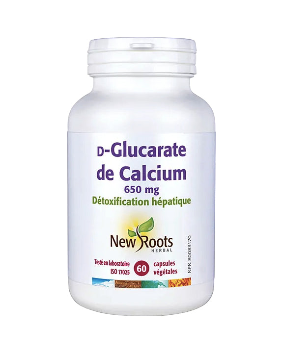 D-Glucarate de Calcium - 650mg - Détoxification Hépatique - New Roots - 60 capsules