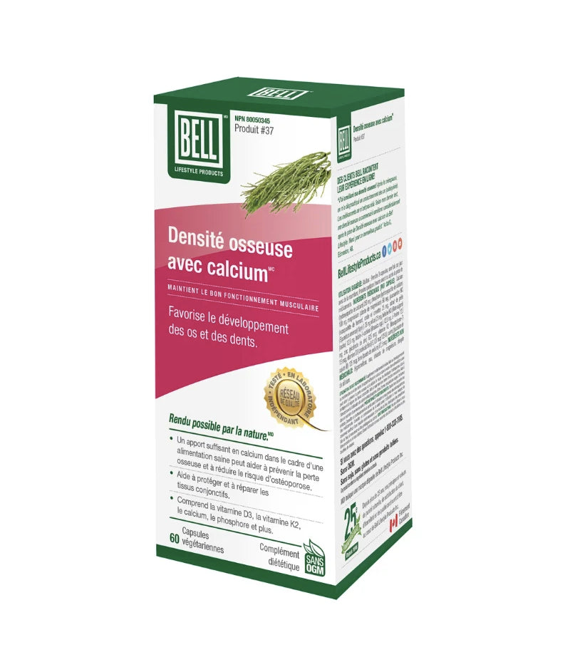 Densité osseuse avec Calcium - Bell #37 - 60 capsules