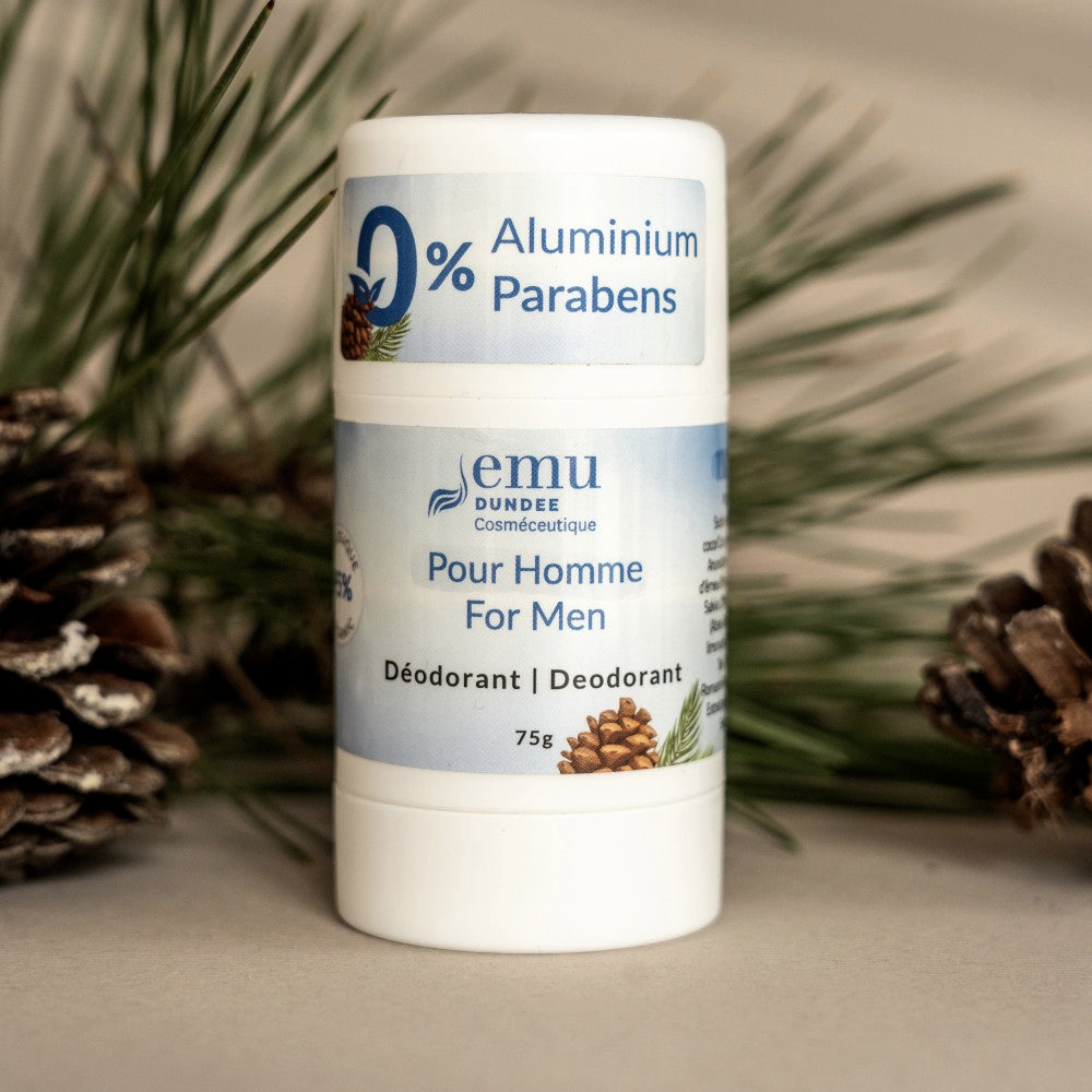 Déodorant naturel pour hommes - Épinette - Emu Dundee - 75g