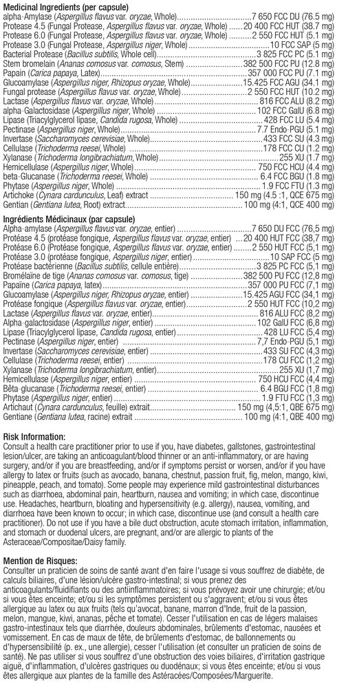 Digestzyme-V - Enzymes digestives - Ortho Molecular Products - 90 capsules
