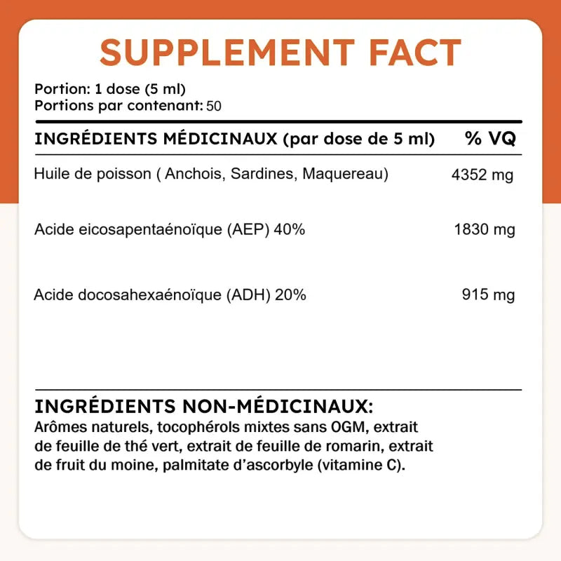 Liquid EPA DHA - Omegas-3 - NIH - 250ml