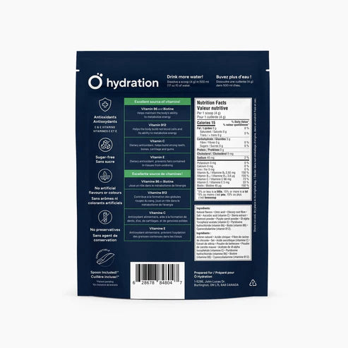 Electrolytes - Poudre pour eau vitaminée - Ö Hydration - Framboise Melon - 100g