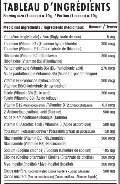 Electrolytes - Barbotine à la framboise - Nova Pharma - 25 portions
