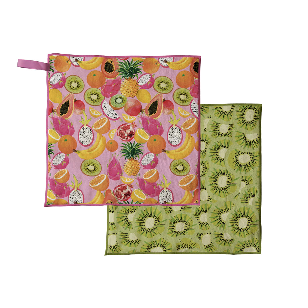 Ensemble de deux linges à nettoyer en microfibre - Siesta Key - Kawelä