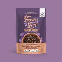 Céréales santé, protéines et fibres prébiotiques - Bouchées au chocolat - Chocolate Puffs - Farm Girl - 280g