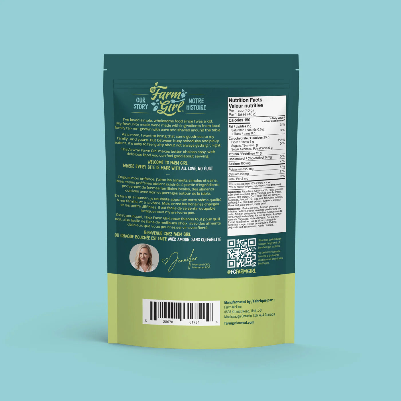 Céréales santé, protéines et fibres prébiotiques - Anneaux Arc-en-ciel - Rainbow Hoops - Farm Girl - 280g