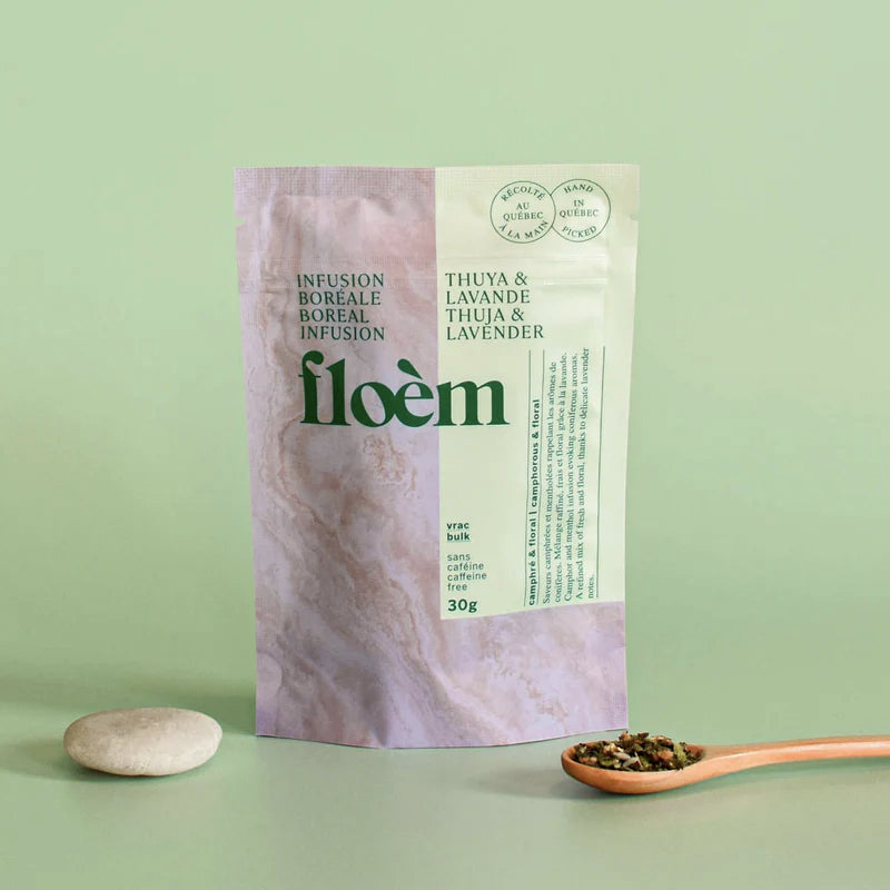 Tisane / Infusion boréale sans caféine - Thuya & Lavande - Floèm - Vrac 30g
