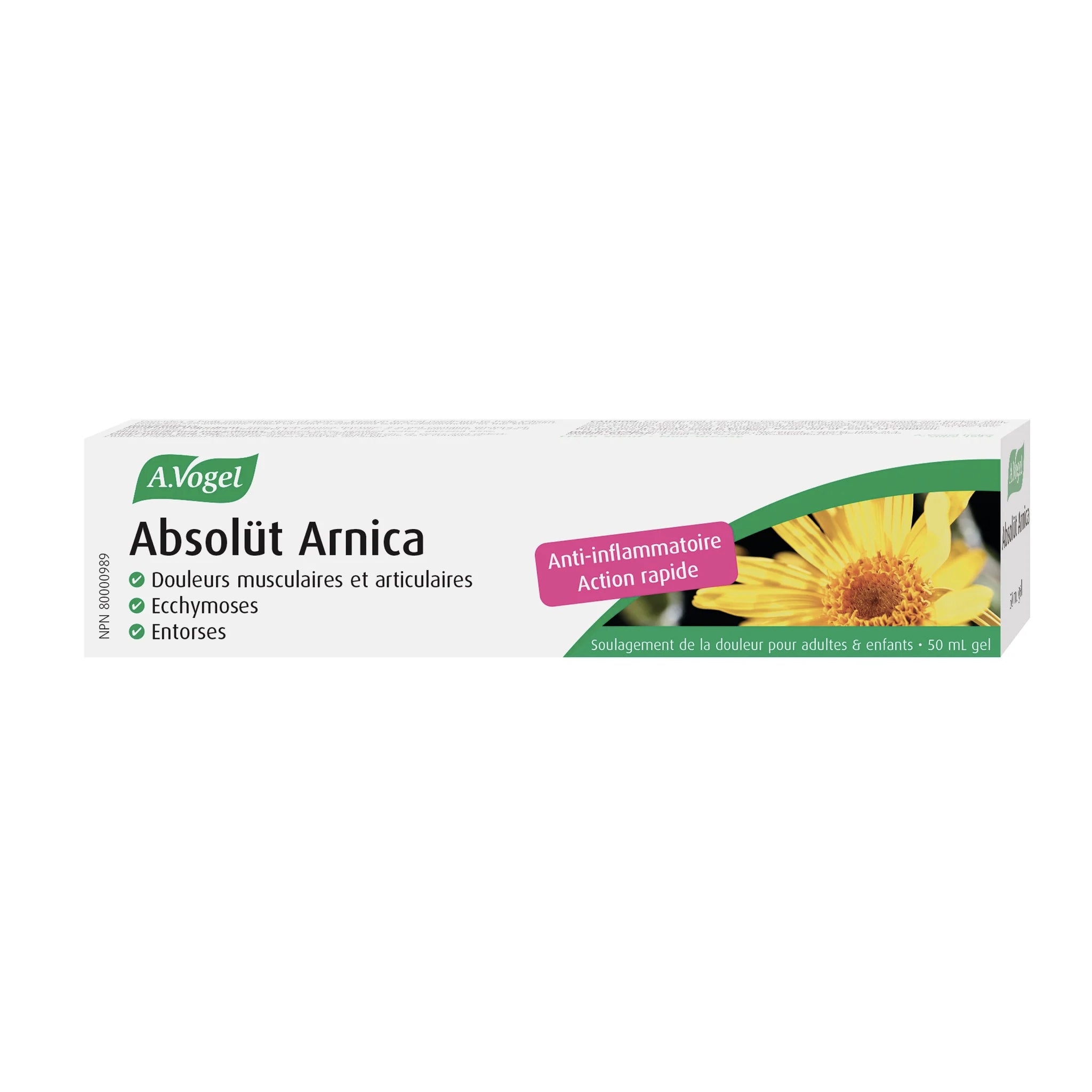 Gel Absolüt Arnica - Entorses, ecchymoses, douleurs articulaires et musculaires - A. Vogel - 30ml