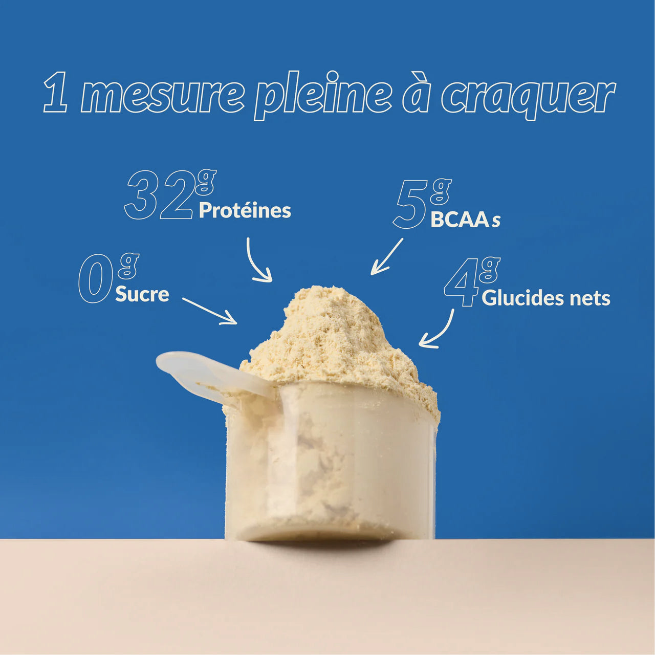 Boisson hyperprotéinée 32g - Vanille française - Good Protein - 2 formats (470g - 940g)