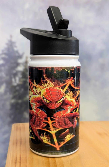 Gourde isotherme sport anti-fuite 12 oz. - Homme araignée
