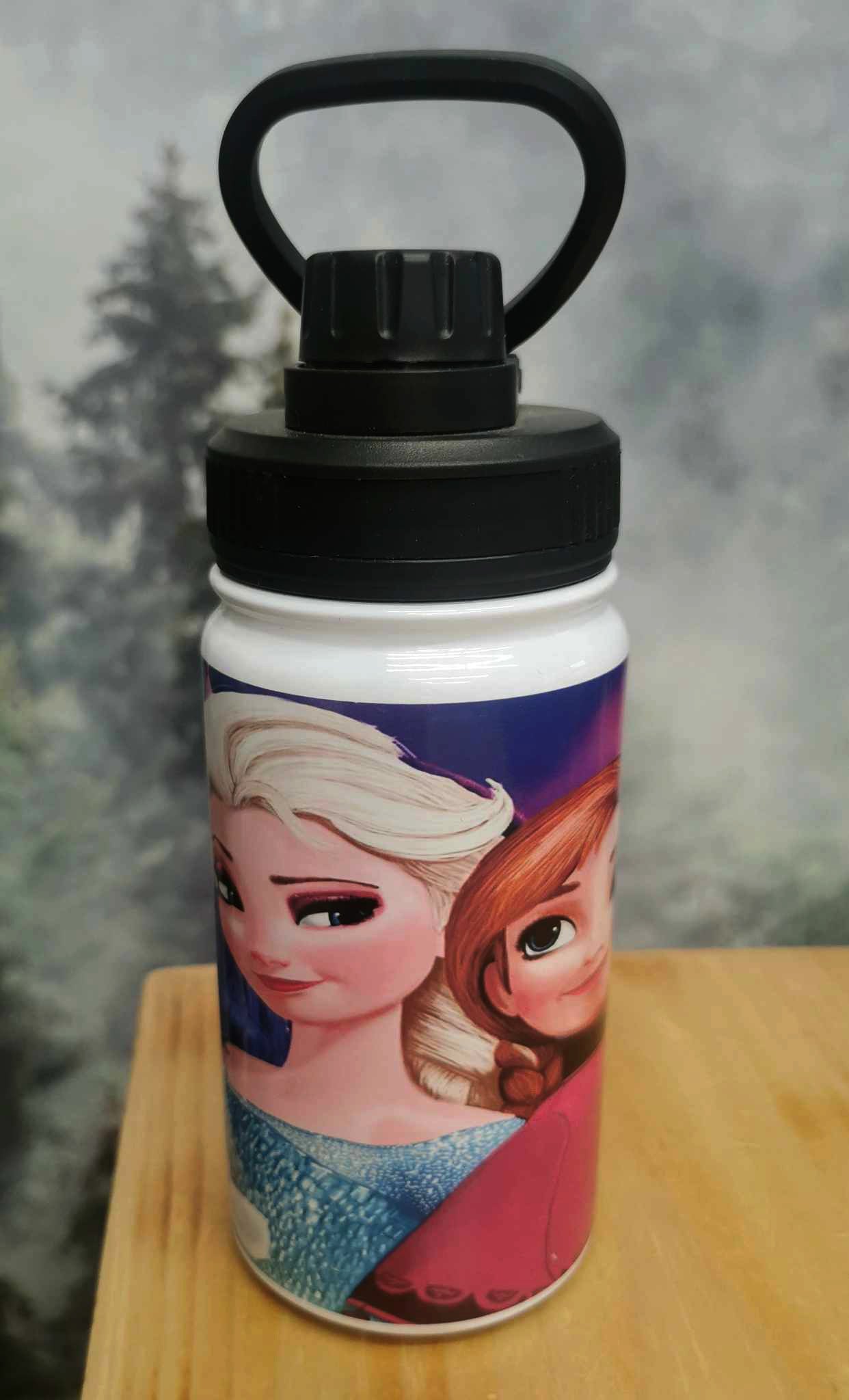 Gourde isotherme sports 12 0z anti-fuite - Elsa, Anna, Olaf