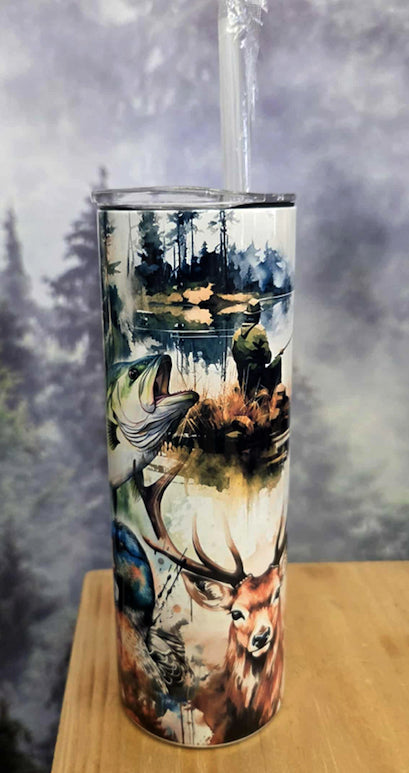 Gourde isotherme sport 20 0z. - Chasse et Pêche (Chevreuil Ours, Poisson)