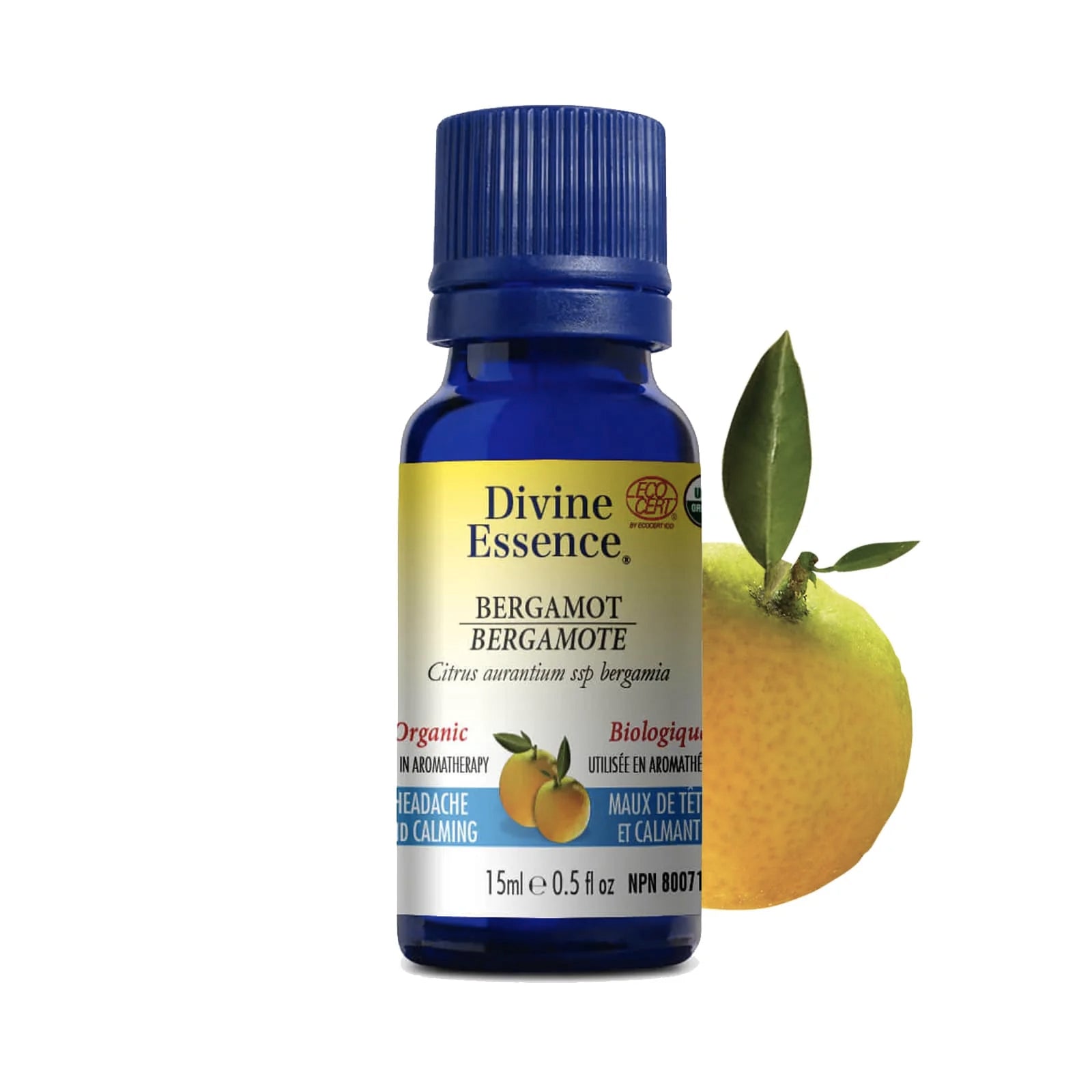 Huile Essentielle - Bergamote biologique - Divine Essence - 15ml