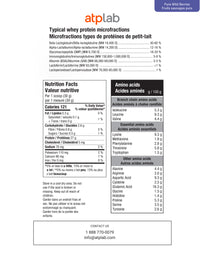 Isolat de protéines de lactosérum - Atp Lab - Chocolat ou Vanille ou Fraise - 30 portions (900g)
