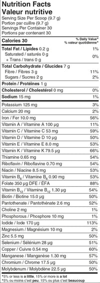 Superaliments verts complets - Thé glacé à la framboise - Younited Wellness - 292g