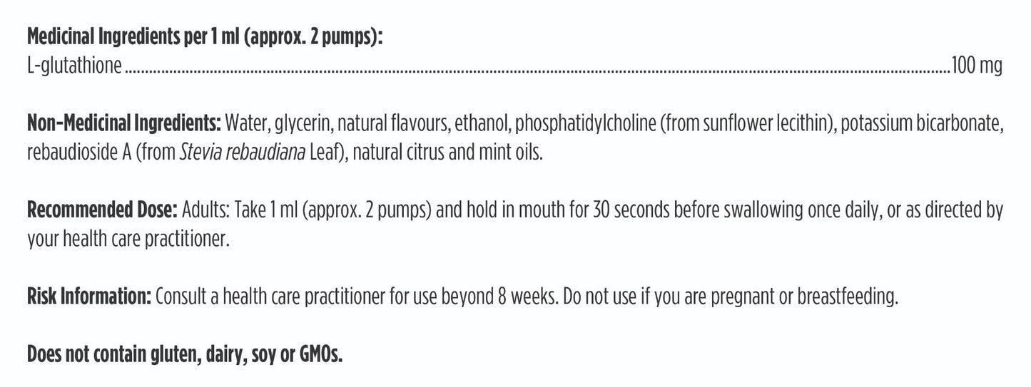 Glutathion Liposomal - Support antioxydant - Designs For Health - 50ml