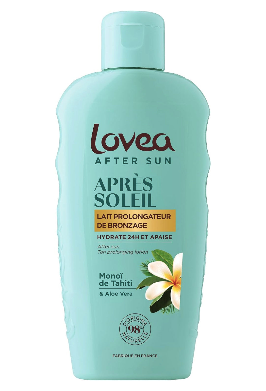 Après-Soleil - Lait Prolongateur de Bronzage - Hydrate et Apaise - Monoï de Tahiti - LOVEA - 150ml