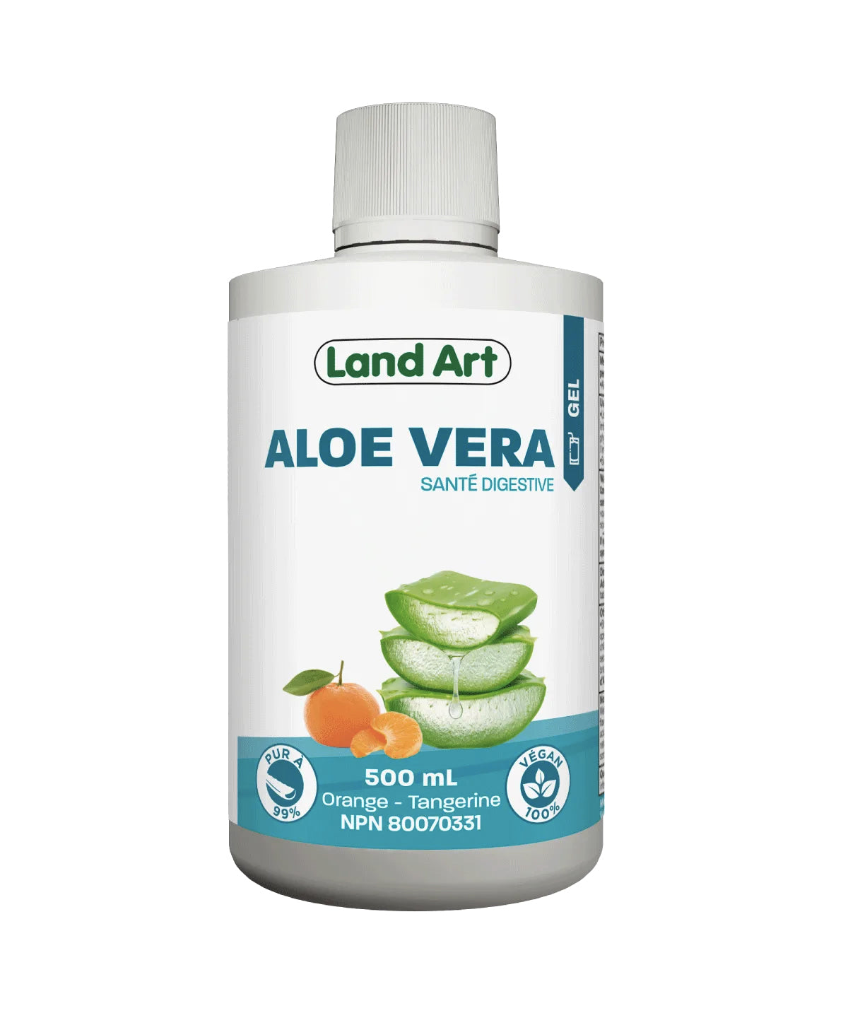Aloe Vera - Gel Buvable - Land Art - 500ml - Orange tangerine